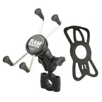 RAM-B-408-75-1-A-UN10:RAM-B-408-75-1-A-UN10_1:RAM® X-Grip® Large Phone Mount with Torque™ Medium Rail Base - Short Arm