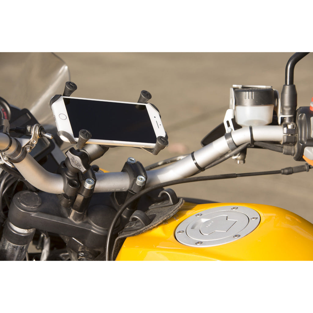 RAM-B-408-75-1-A-UN10:RAM-B-408-75-1-A-UN10_1:RAM® X-Grip® Large Phone Mount with Torque™ Medium Rail Base - Short Arm
