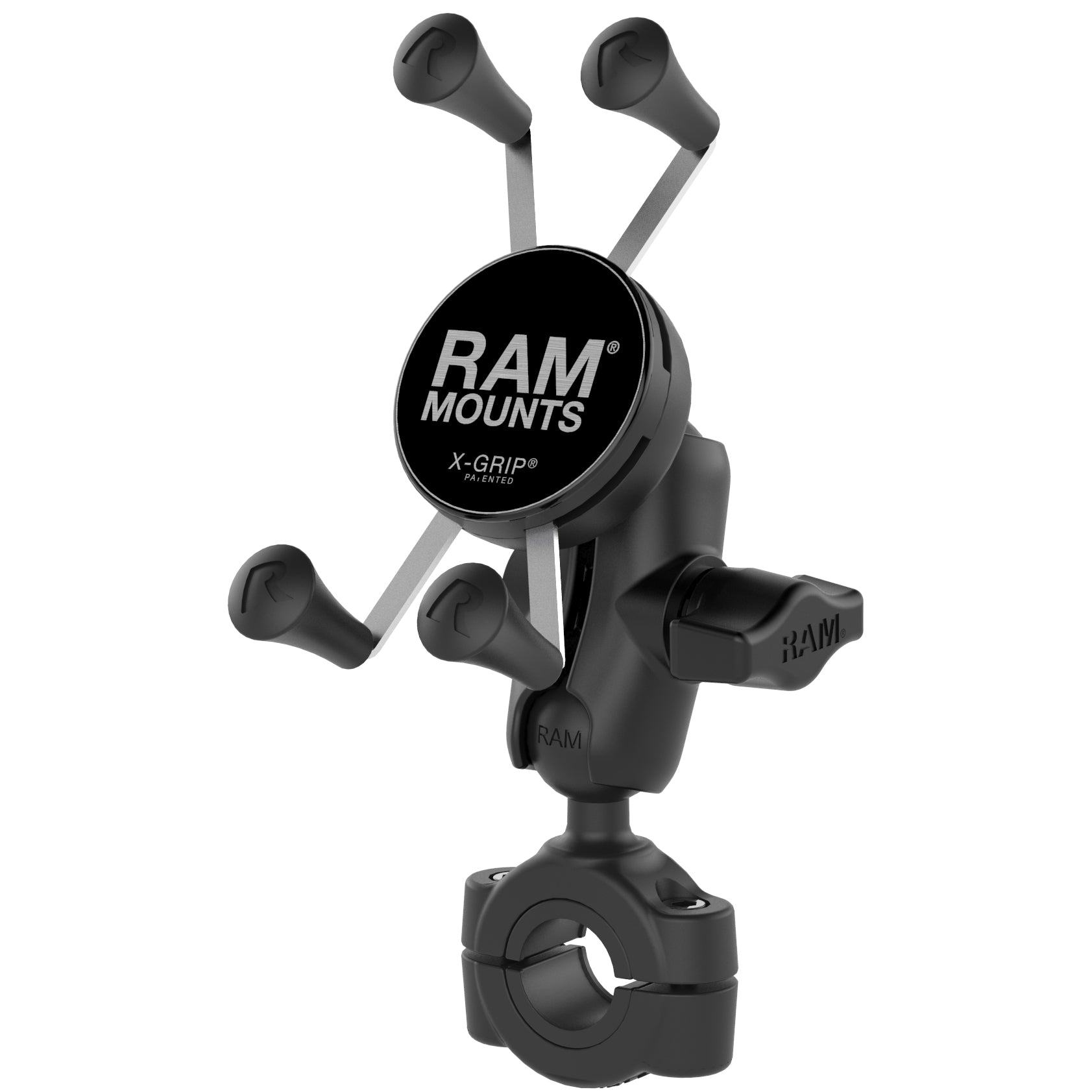 RAM-B-408-75-1-A-UN7U:RAM-B-408-75-1-A-UN7U_1:RAM® X-Grip® Phone Mount with RAM® Torque™ Medium Rail Base - Short