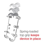 RAM-B-408-75-1-PD4U:RAM-B-408-75-1-PD4U_1:RAM® Quick-Grip™ XL Phone Mount with Medium Torque™ Base - Medium
