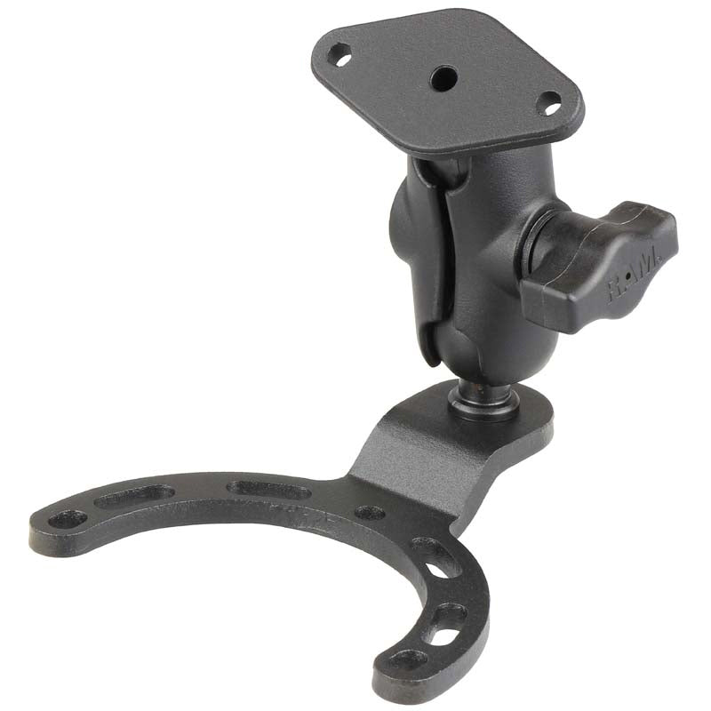 RAM-B-410-A-238U:RAM-B-410-A-238U_1:RAM® Small Gas Tank Mount with Diamond Plate