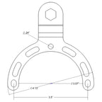 RAM-B-410-A-GOP1U:RAM-B-410-A-GOP1U_1:RAM® Small Gas Tank Mount with Universal Action Camera Adapter