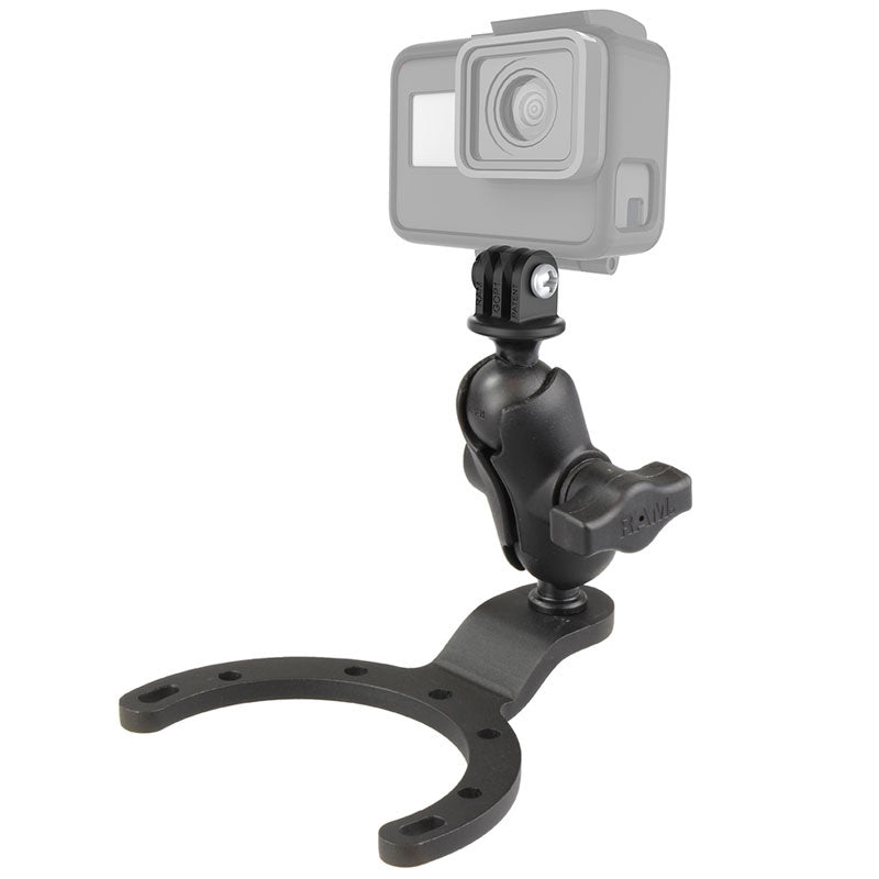 RAM-B-411-A-GOP1U:RAM-B-411-A-GOP1U_1:RAM® Large Gas Tank Mount with Universal Action Camera Adapter