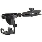 RAM-B-417B-C-201U:RAM-B-417B-C-201U_1:RAM® Level Cup™ XL 32oz Drink Holder with Double Socket Arm