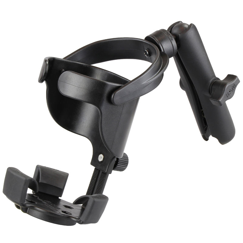 RAM-B-417B-C-201U:RAM-B-417B-C-201U_1:RAM® Level Cup™ XL 32oz Drink Holder with Double Socket Arm