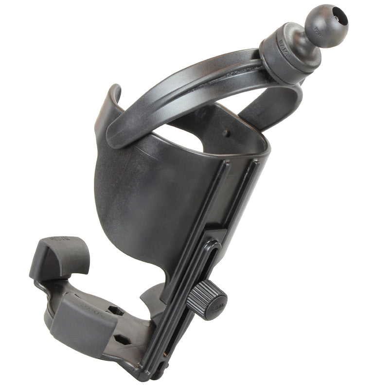 RAM-B-417B-C-201U:RAM-B-417B-C-201U_1:RAM® Level Cup™ XL 32oz Drink Holder with Double Socket Arm