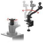 RAM-CC1-411D-114-PA-BGU:RAM-CC1-411D-114-PA-BGU_1:RAM® Heavy Duty C-Clamp Base with Swivel Ratchet Arm & Ball - C Size