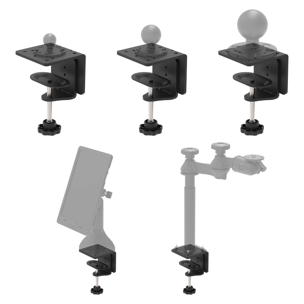 RAM-CC1U:RAM-CC1U_1:RAM® Heavy Duty C-Clamp Base For Ball Bases & Pedestal Mounts