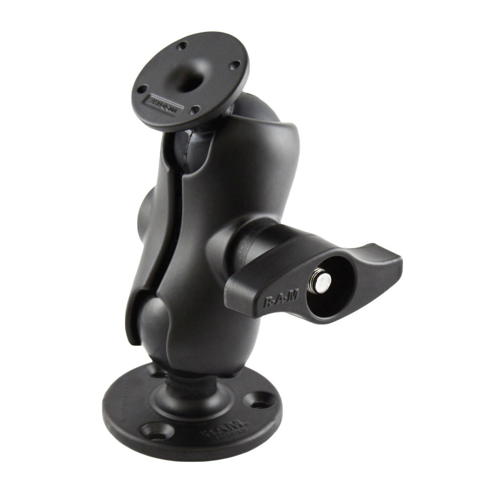 RAM-D-101-C-254U:RAM-D-101-C-254U_1:RAM® Ball Mount with Round AMPS Plate and Large Round Plate - Short