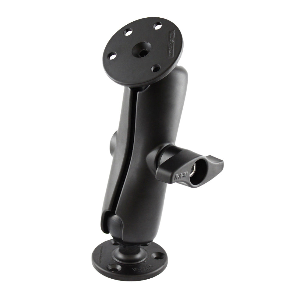 RAM-D-101-MIU:RAM-D-101-MIU_1:RAM® Universal Double Ball Mount with Two Round Plates and Jam Nut