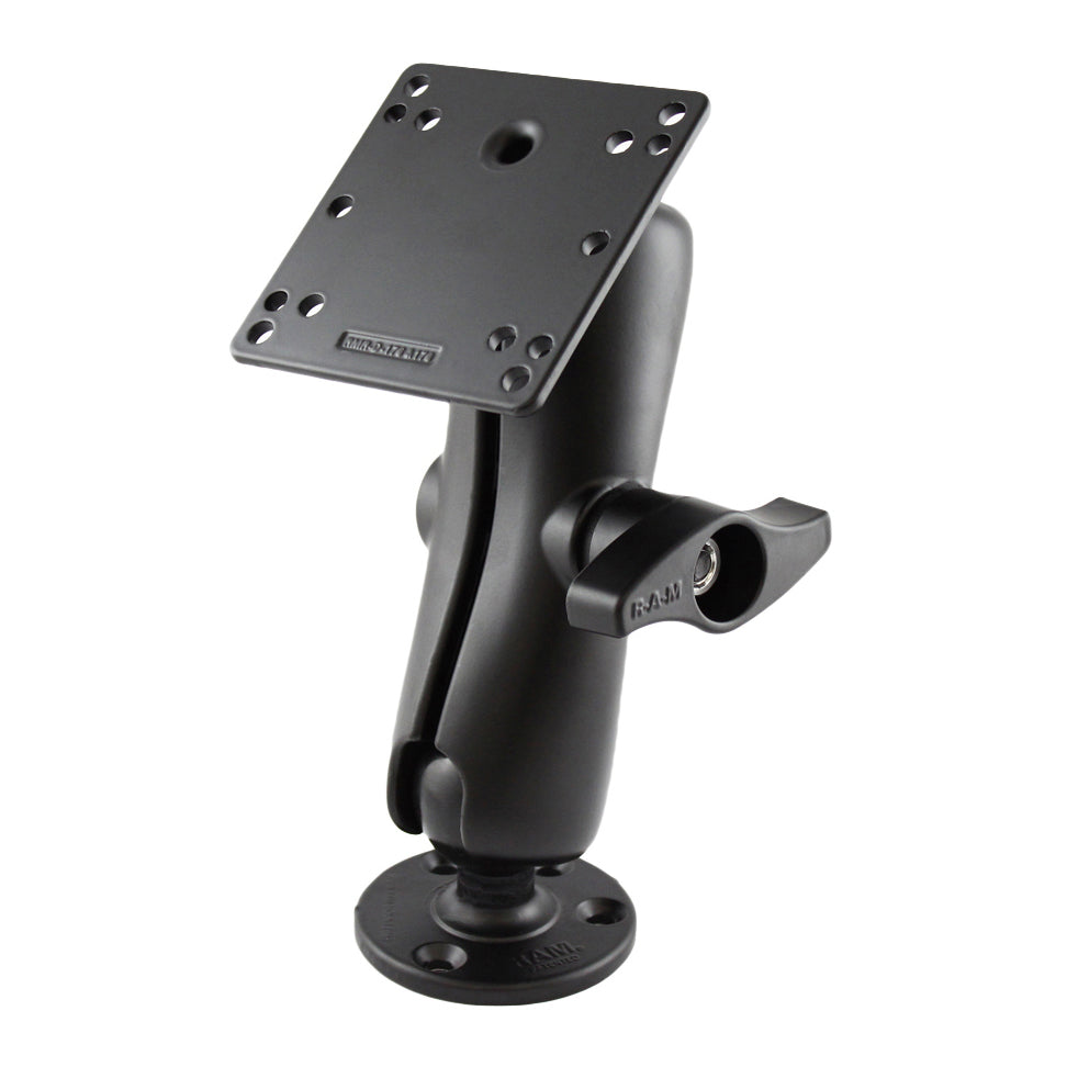 RAM-D-101-NEC2U:RAM-D-101-NEC2U_1:RAM® Double Ball Mount with 100x100mm VESA Plate and Large Knob - Medium
