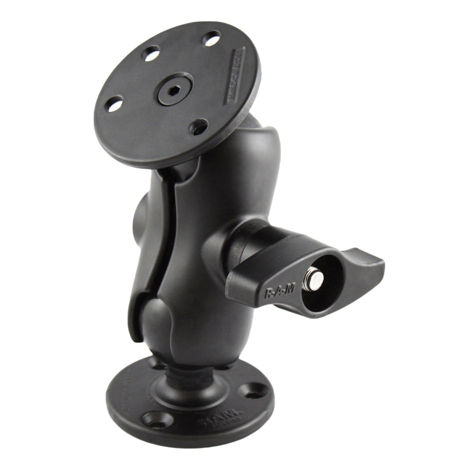 RAM-D-101U-C-IN1:RAM-D-101U-C-IN1_1:RAM® Double Ball Mount with Steel Reinforced Round Plates - D Size Short