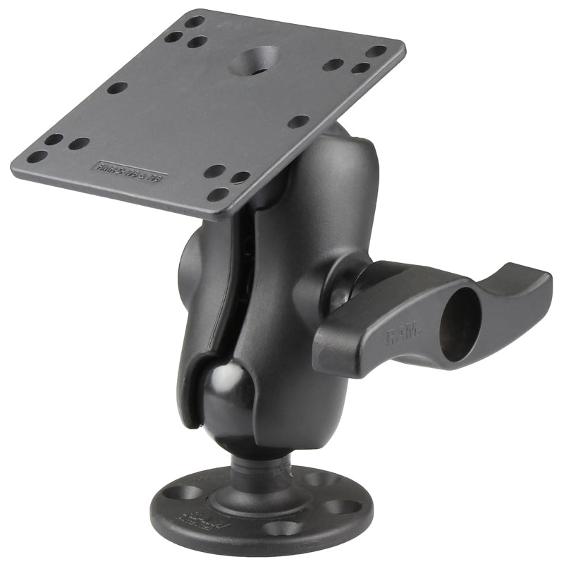 RAM-D-101U-C-NEC2:RAM-D-101U-C-NEC2_1:RAM® Double Ball Mount with 100x100mm VESA Plate and Large Knob - Short