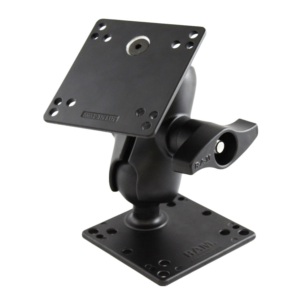 RAM-D-101U-C-RAY1:RAM-D-101U-C-RAY1_1:RAM® Double Ball Mount with Two Steel Reinforced 100x100mm VESA Plates