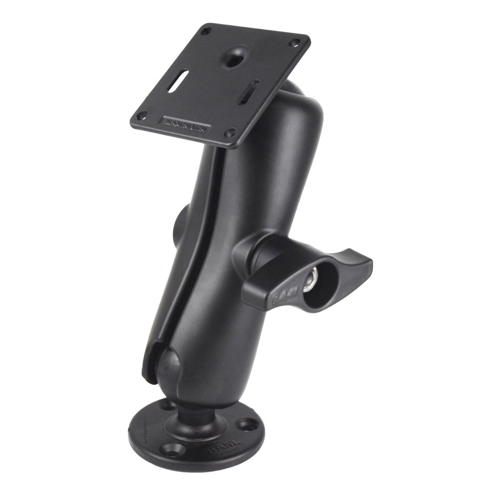 RAM-D-101U-MI1-2461:RAM-D-101U-MI1-2461_1:RAM® Double Ball Mount with 75x75mm VESA Plate and Jam Nut - Medium