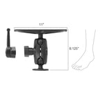 RAM-D-111-C-KNOB9H:RAM-D-111-C-KNOB9H_1:RAM® Large Marine Electronics Mount with RAM® Hi-Torq Wrench - Short