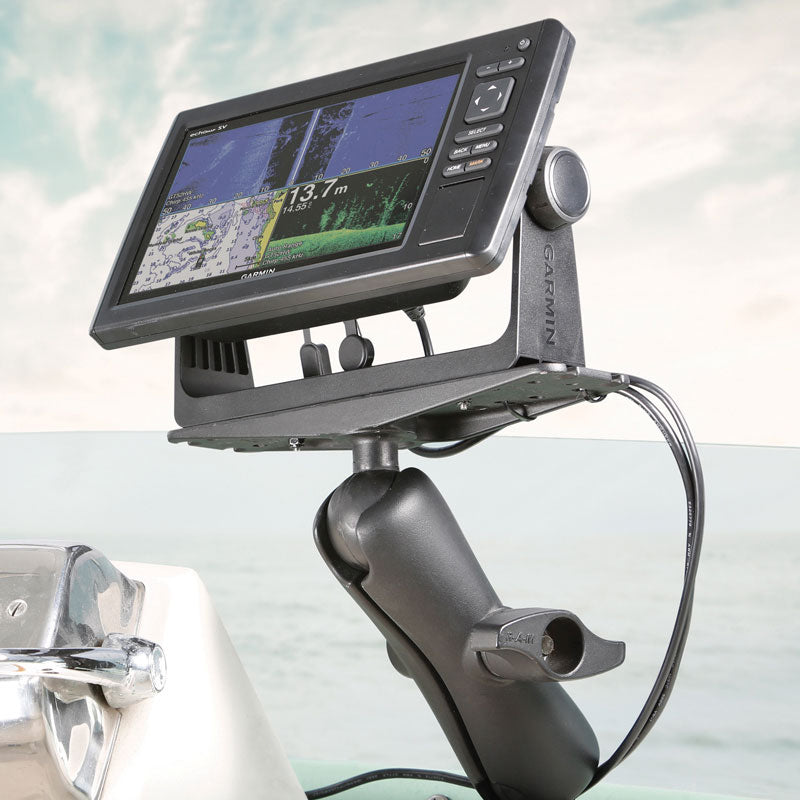 RAM-D-111-KNOB9HU:RAM-D-111-KNOB9HU_1:RAM® Large Marine Electronics Mount with RAM® Hi-Torq Wrench - Medium