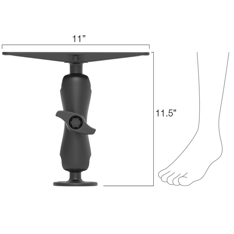 RAM-D-111U:RAM-D-111U_1:RAM® Large Marine Electronics Mount - D Size Medium
