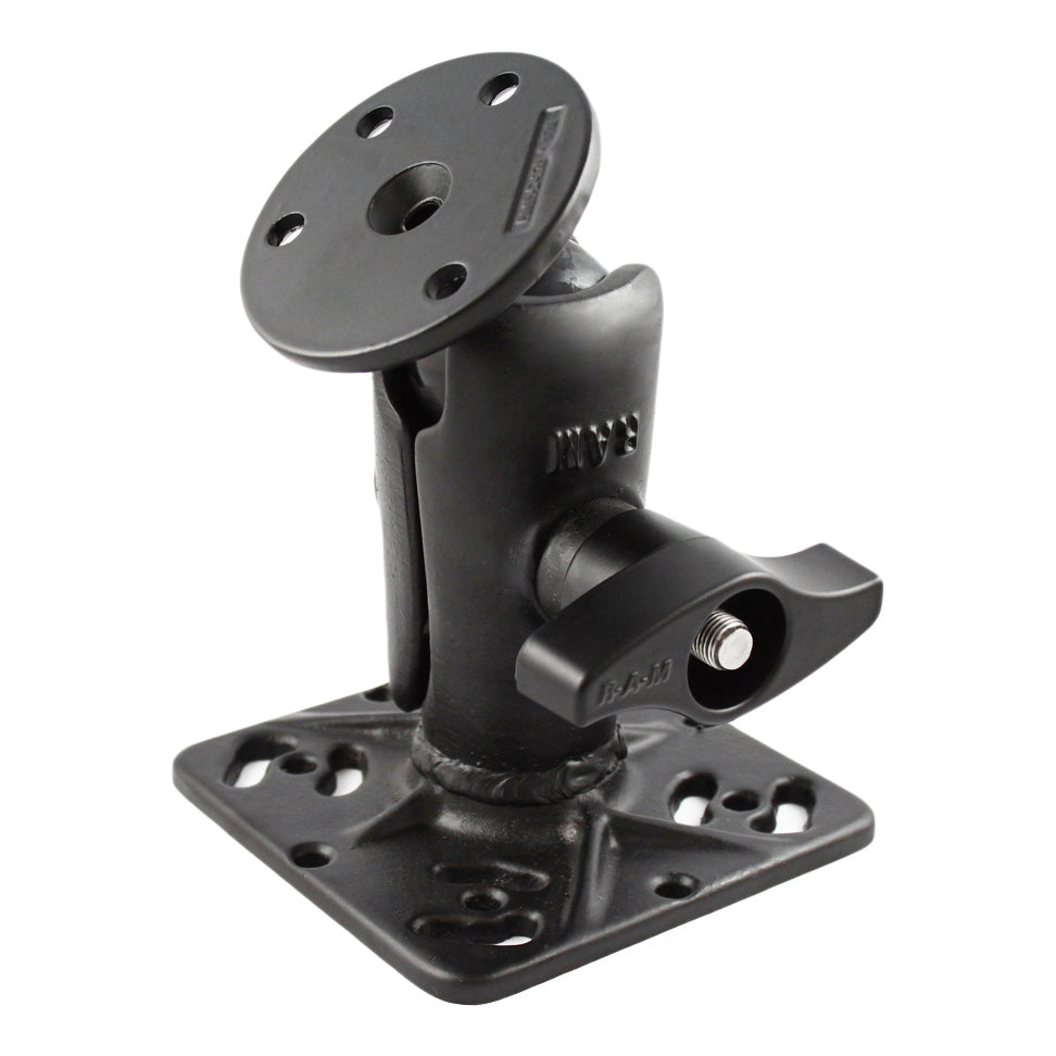 RAM-D-112-D:RAM-D-112-D_1:RAM® Drill-Down Mount with Single Socket Arm & Large Round Plate