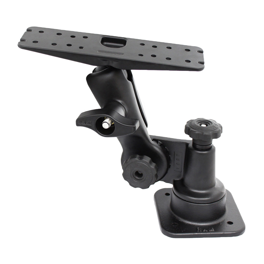RAM-D-162H-MC5:RAM-D-162H-MC5_1:RAM® Ratchet™ Horizontal Mount with Large Electronics Plate