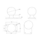 RAM-D-202U-23:RAM-D-202U-23_1:RAM® Ball Base with 1.5" x 2.5" 4-Hole Pattern - D Size