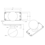 RAM-D-202U-24:RAM-D-202U-24_1:RAM® Ball Base with 1.5" x 3.5" 4-Hole Pattern - D Size