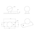 RAM-D-202U-25:RAM-D-202U-25_1:RAM® Ball Base with 1.5" x 4.5" 4-Hole Pattern - D Size