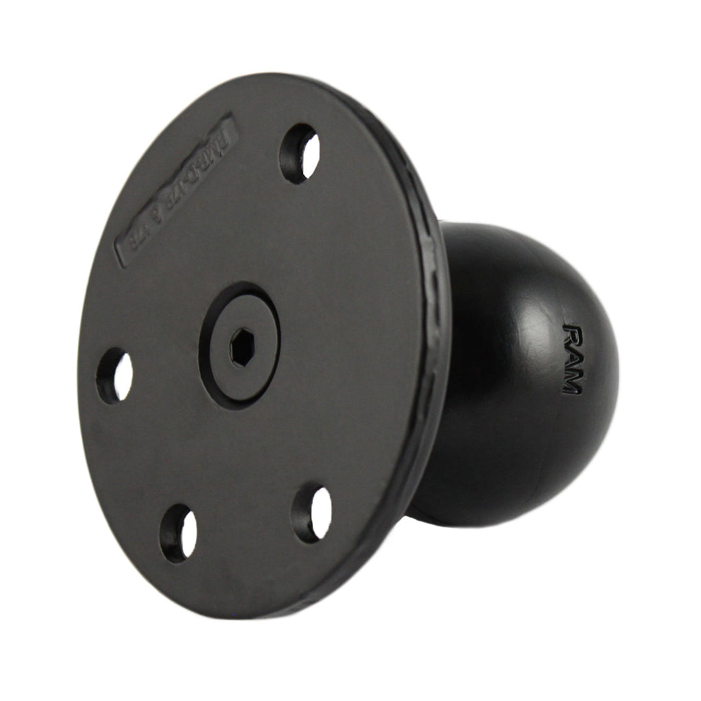 RAM-D-202U-IN1:RAM-D-202U-IN1_1:RAM® Large Round Plate with Ball & Steel Reinforced Bolt - D Size