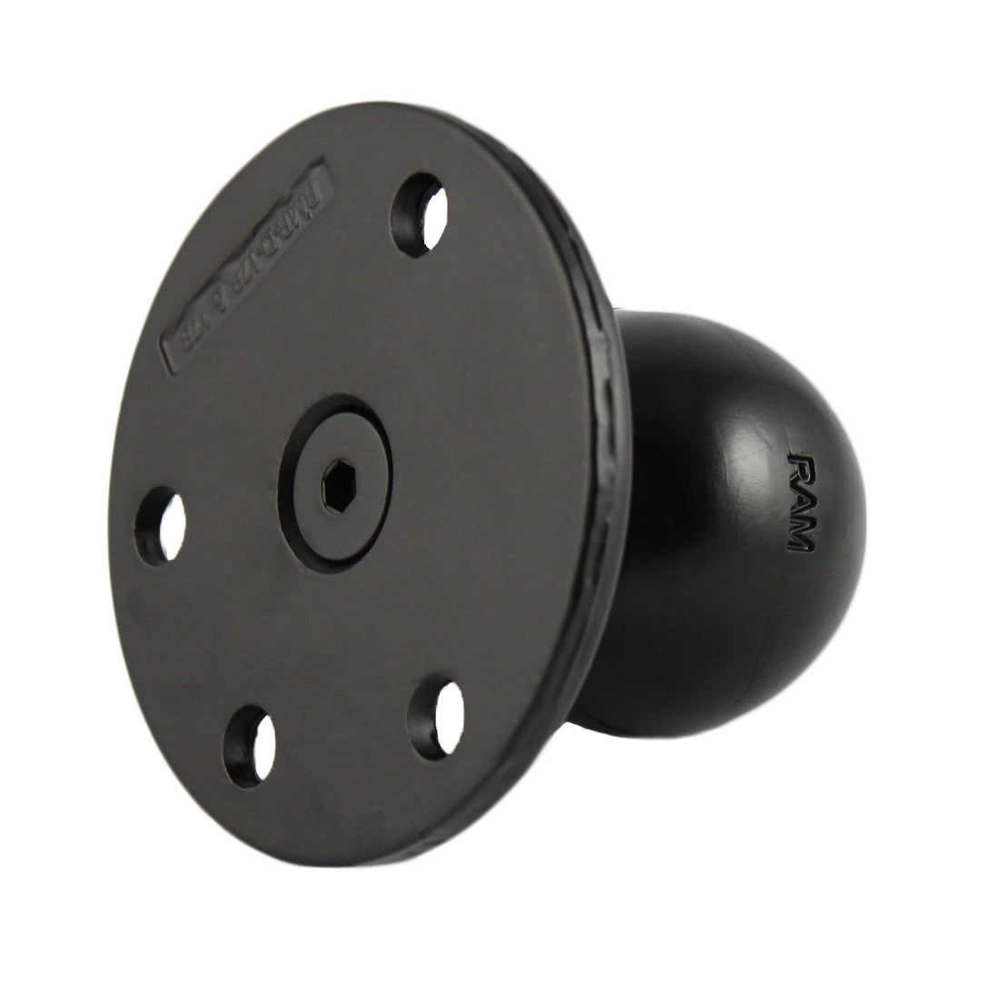 RAM-D-202U-IN1:RAM-D-202U-IN1_1:RAM® Large Round Plate with Ball & Steel Reinforced Bolt - D Size