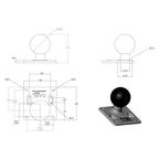 RAM-D-2461U:RAM-D-2461U_1:RAM® 75x75mm VESA Plate with Ball