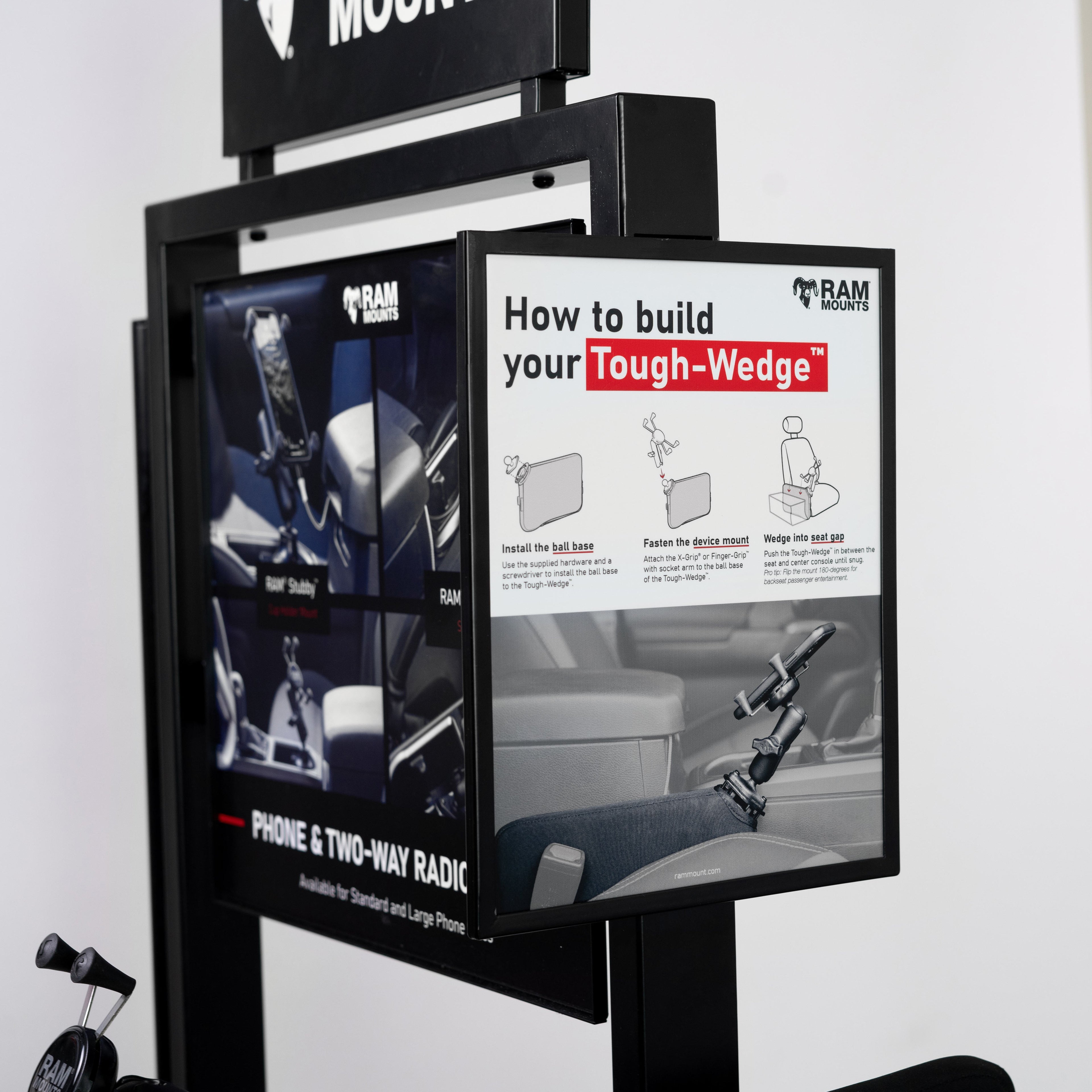RAM-DISPLAY-MODULAR1-GENERIC:RAM-DISPLAY-MODULAR1-GENERIC_1:RAM® Standing Floor Display with Baskets