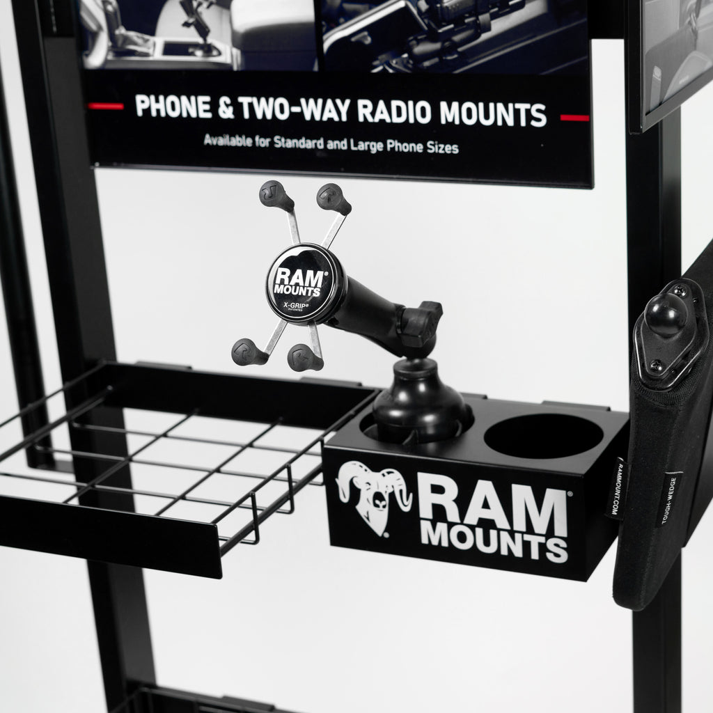RAM-DISPLAY-MODULAR1-GENERIC:RAM-DISPLAY-MODULAR1-GENERIC_1:RAM® Standing Floor Display with Baskets