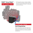 RAM-DOCK-HEATER1-DU:RAM-DOCK-HEATER1-DU_1:RAM® Temp-Right™ Dock Heating Module for Zebra ET4x