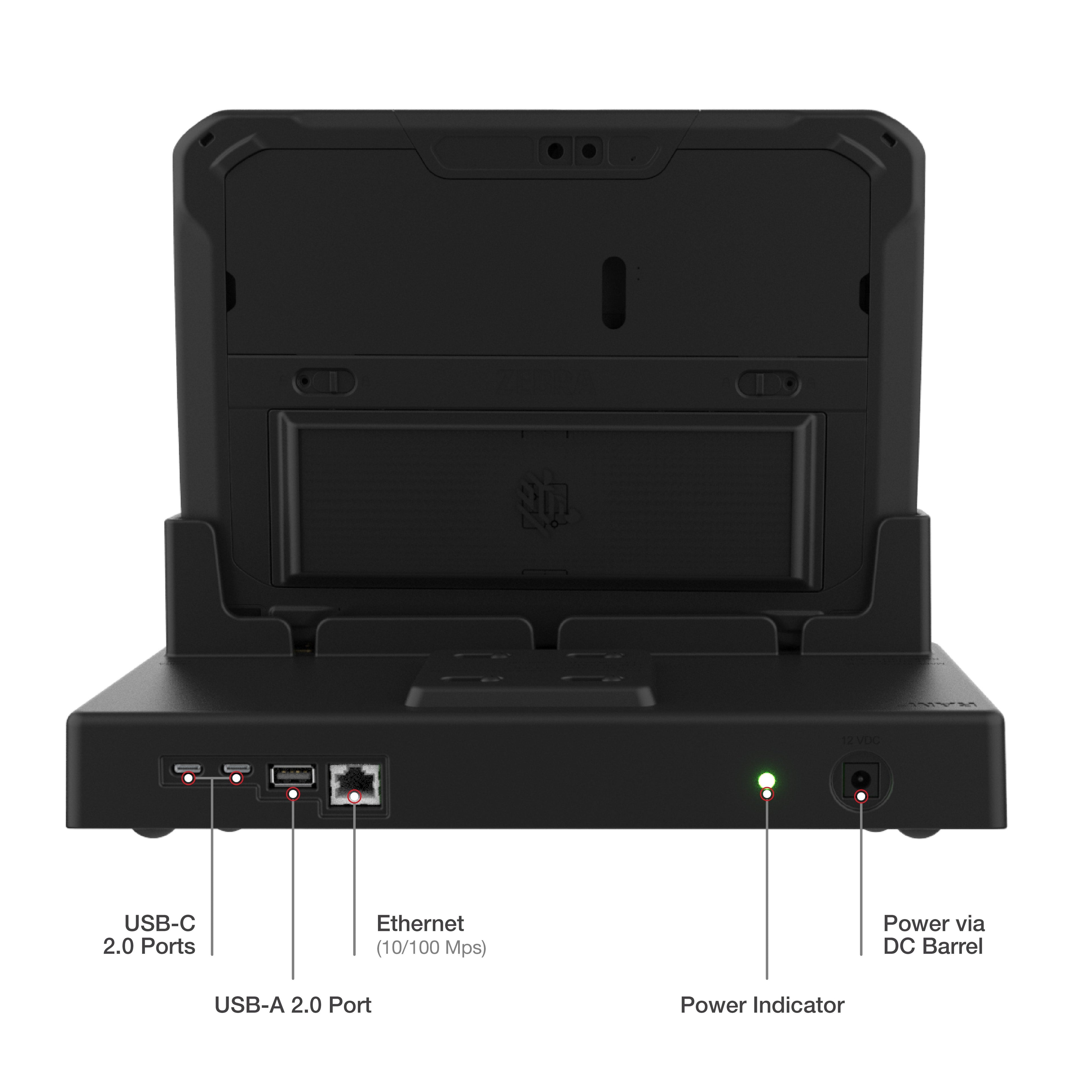 RAM-DOCK-ZE25U:RAM-DOCK-ZE25U_1:RAM® Desktop Dock for Zebra ET6x with USB & RJ45 Support