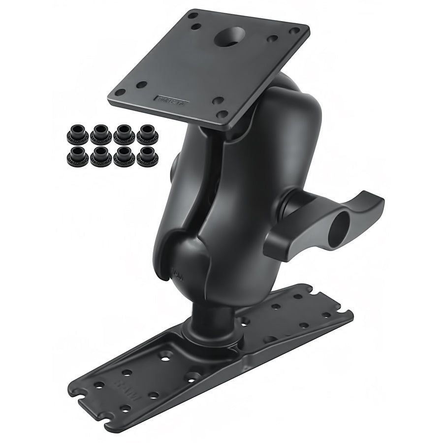 RAM-E-111U-D-246:RAM-E-111U-D-246_1:RAM® Ball Mount with 100x100mm VESA Plate & Large Electronics Plate