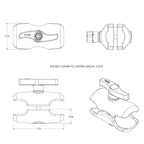 RAM-E-201U-D:RAM-E-201U-D_1:RAM® Double Socket Arm - E Size Short