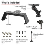 RAM-FF1-D-115-2:RAM-FF1-D-115-2_1:RAM® Fishfinder Deck Kit with Dual Marine Electronic Mount