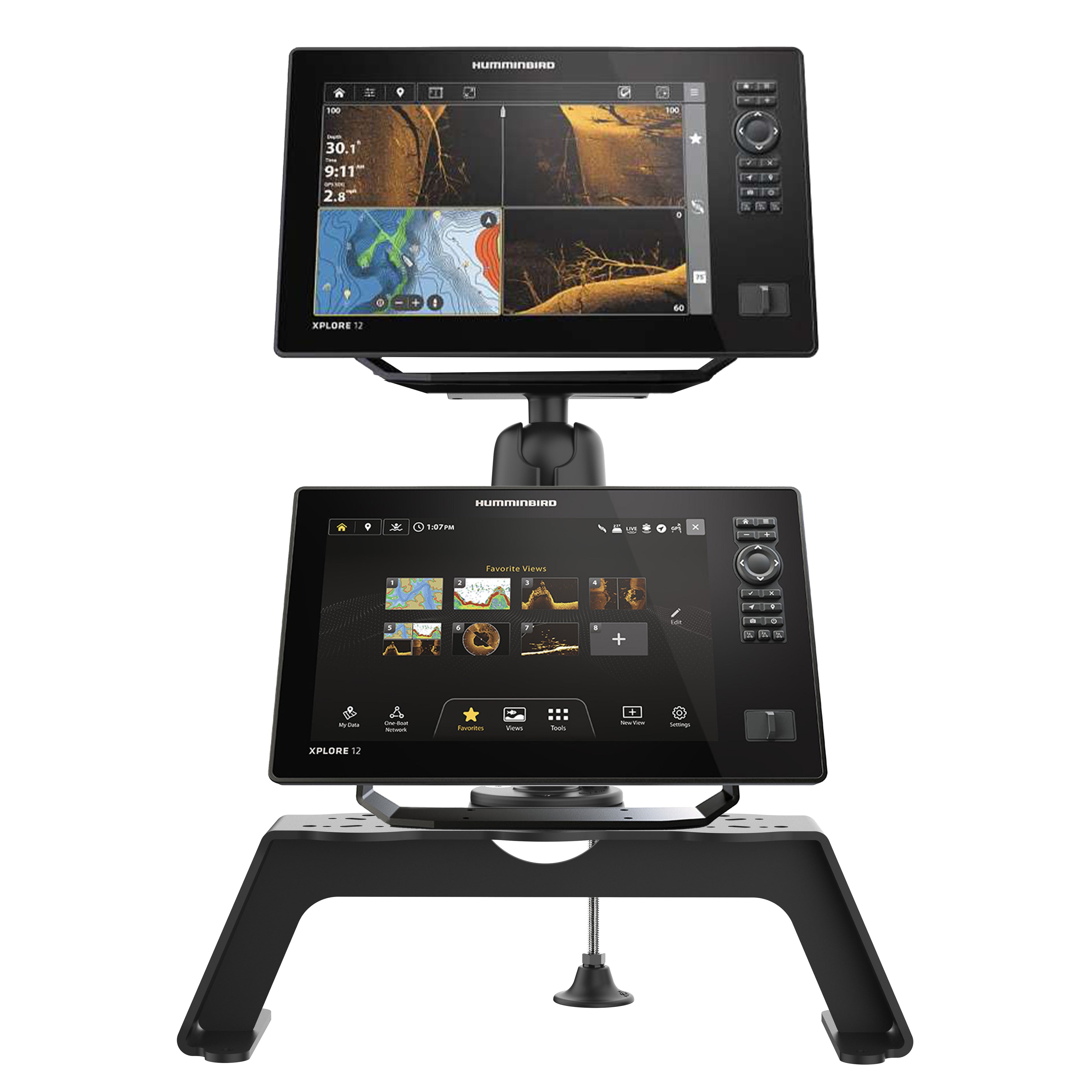 RAM-FF1-D-202-25-202:RAM-FF1-D-202-25-202_1:RAM® Fishfinder Deck Kit with Humminbird Helix 8-10 & XPLORE Mount
