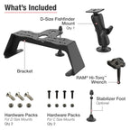 RAM-FF1-D-202-25-202:RAM-FF1-D-202-25-202_1:RAM® Fishfinder Deck Kit with Humminbird Helix 8-10 & XPLORE Mount