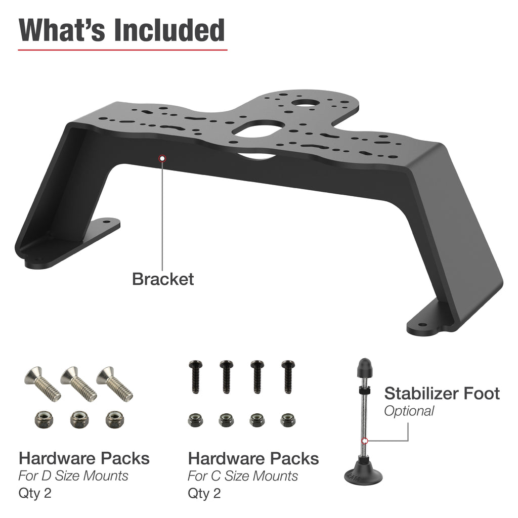 RAM-FF1U:RAM-FF1U_1:RAM® Heavy Duty Fishfinder Deck Mount