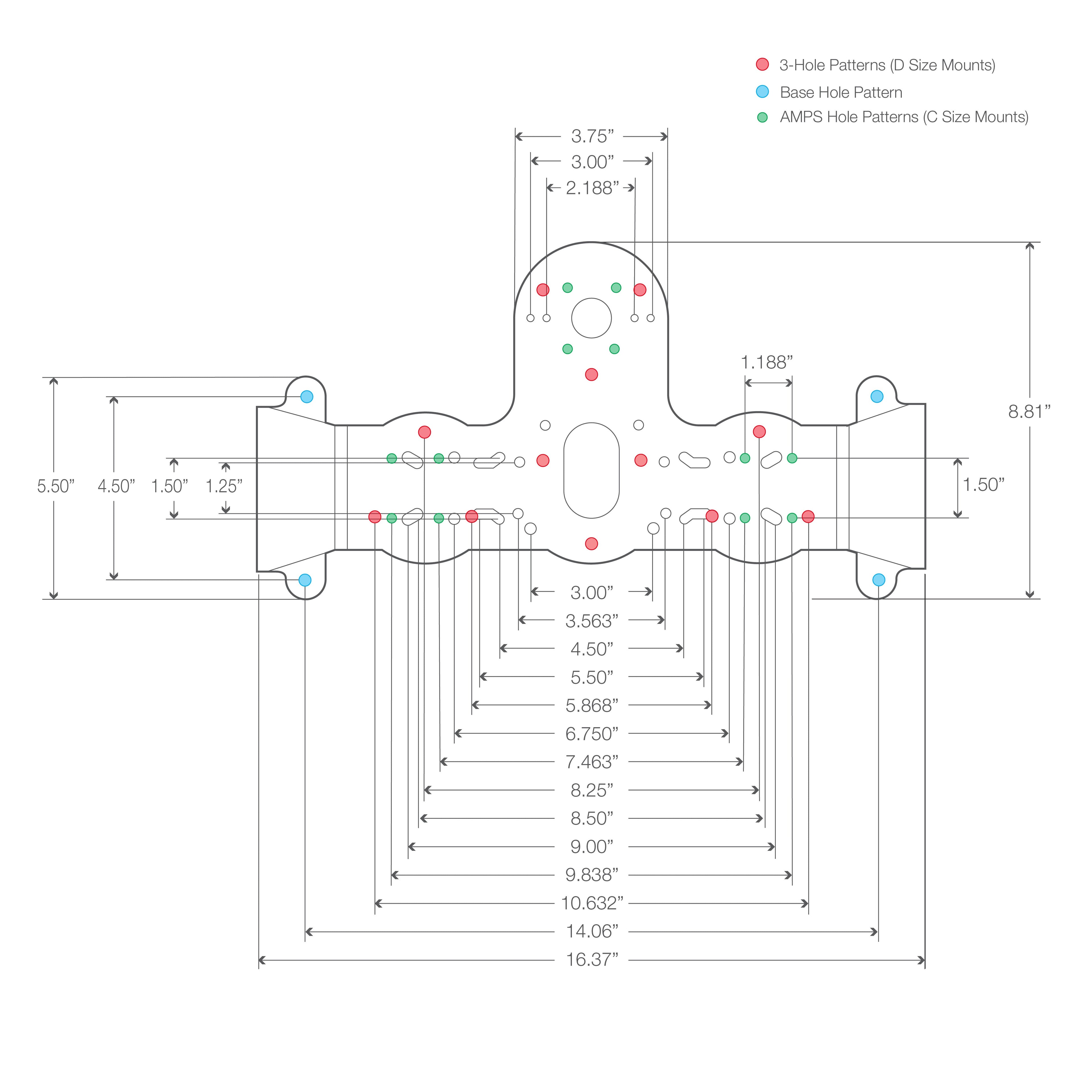 RAM-FF1U:RAM-FF1U_1:RAM® Heavy Duty Fishfinder Deck Mount