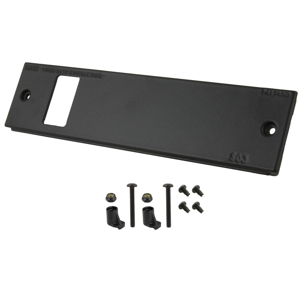 RAM-FP2-S1L-0830-1450:RAM-FP2-S1L-0830-1450_1:RAM® Tough-Box™ 2" Faceplate with One Switch Port
