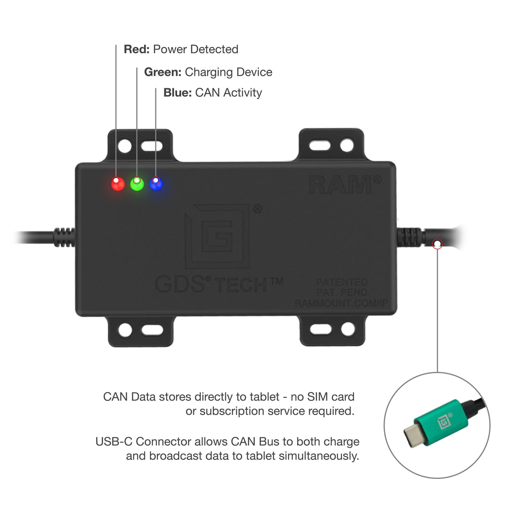 RAM-GDS-CAN-RP1226U:RAM-GDS-CAN-RP1226U_1:GDS® CAN Bus with RP1226 Connector