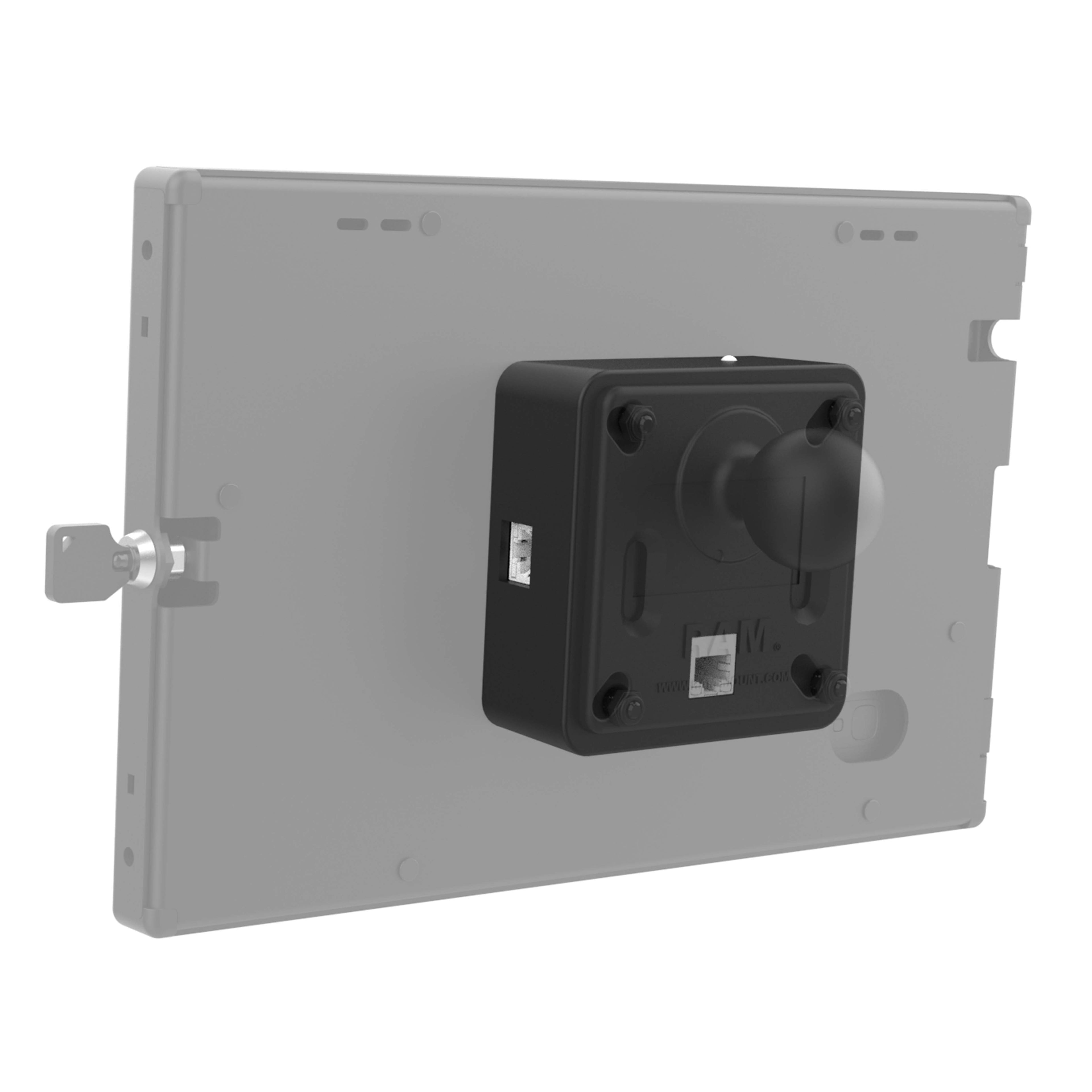 RAM-GDS-CHARGE-POE-PD-VESAU:RAM-GDS-CHARGE-POE-PD-VESAU_1:RAM® PoE to Power Delivery Module with VESA & Pedestal Hole Patt...