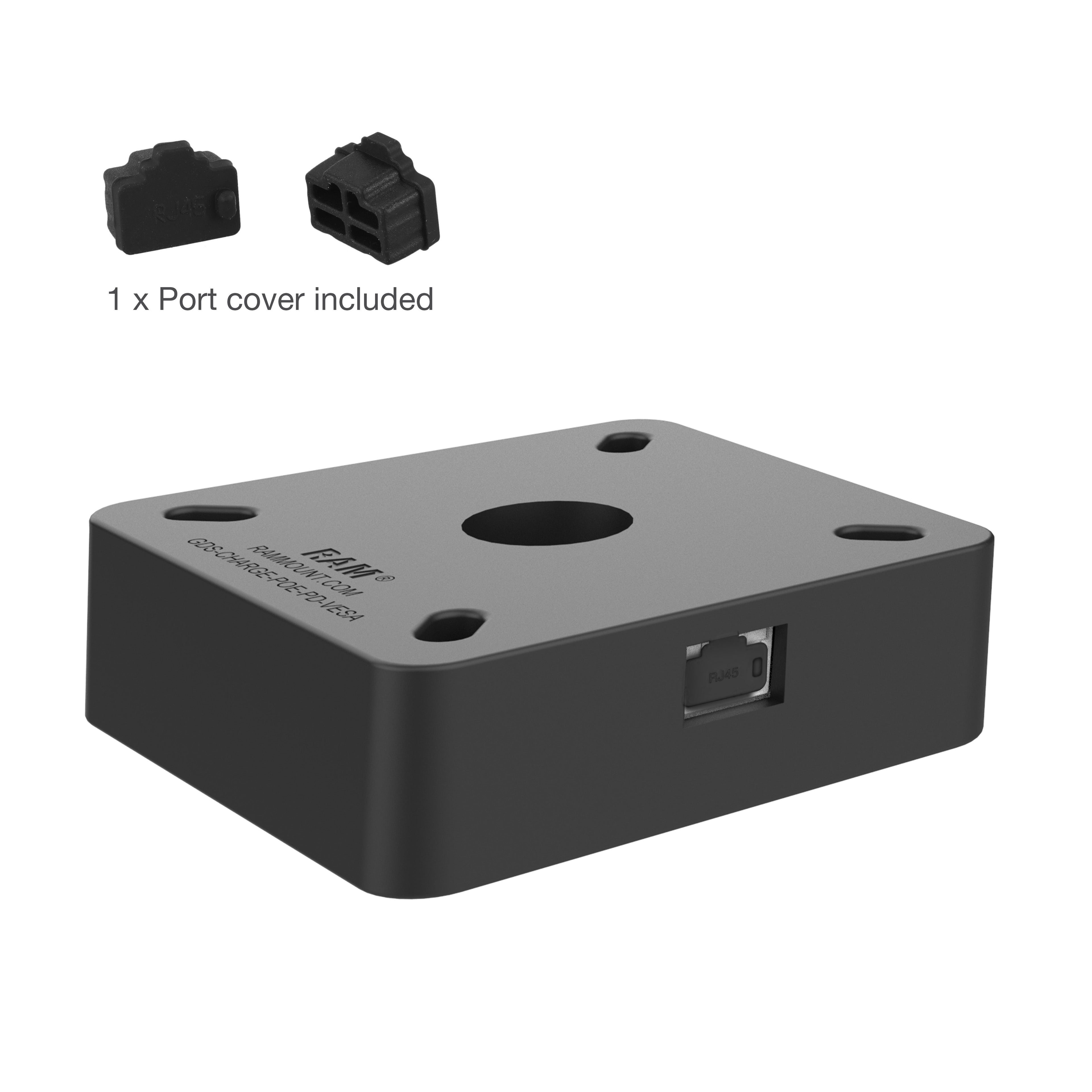 RAM-GDS-CHARGE-POE-PD-VESAU:RAM-GDS-CHARGE-POE-PD-VESAU_1:RAM® PoE to Power Delivery Module with VESA & Pedestal Hole Patt...
