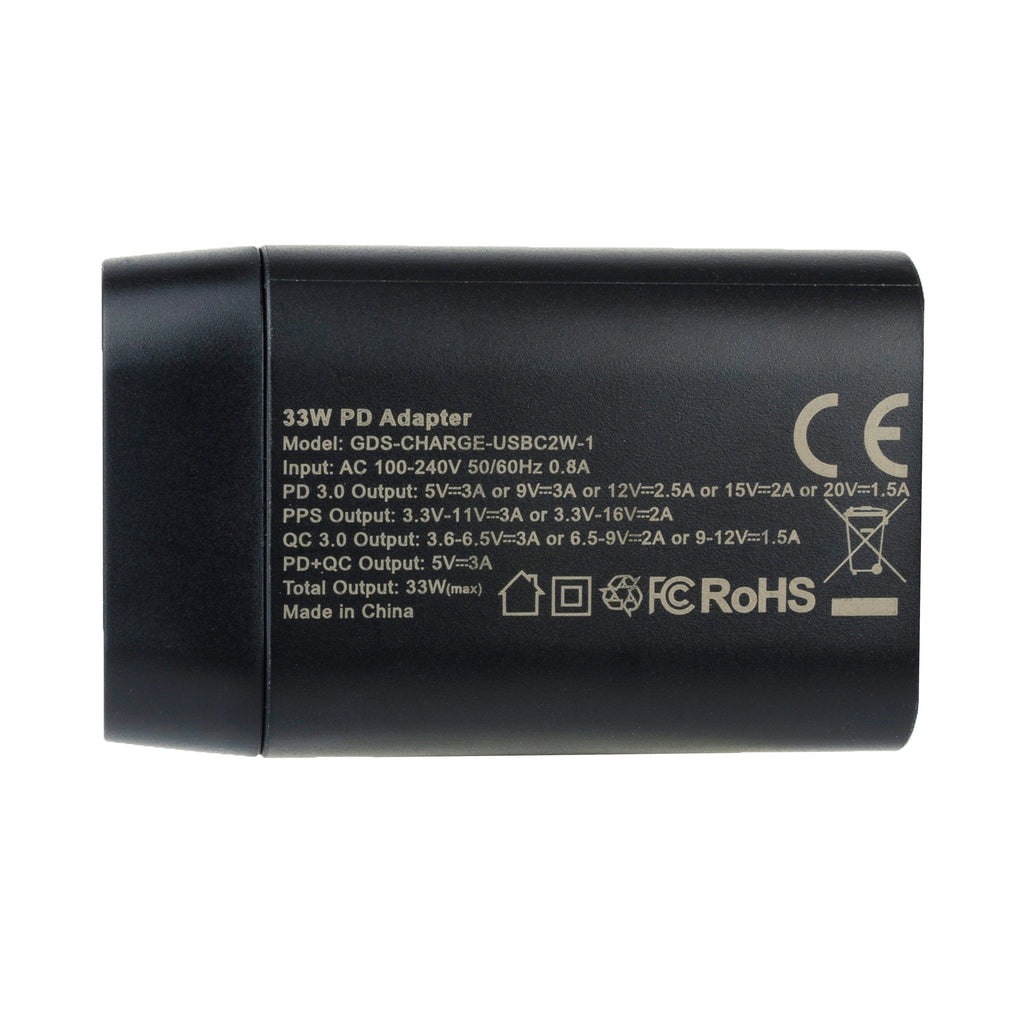 RAM-GDS-CHARGE-PPS-C2W:RAM-GDS-CHARGE-PPS-C2W_1:GDS® Type-C and Type-A 33W 2-Port Wall Charger - PD3.0 & PPS