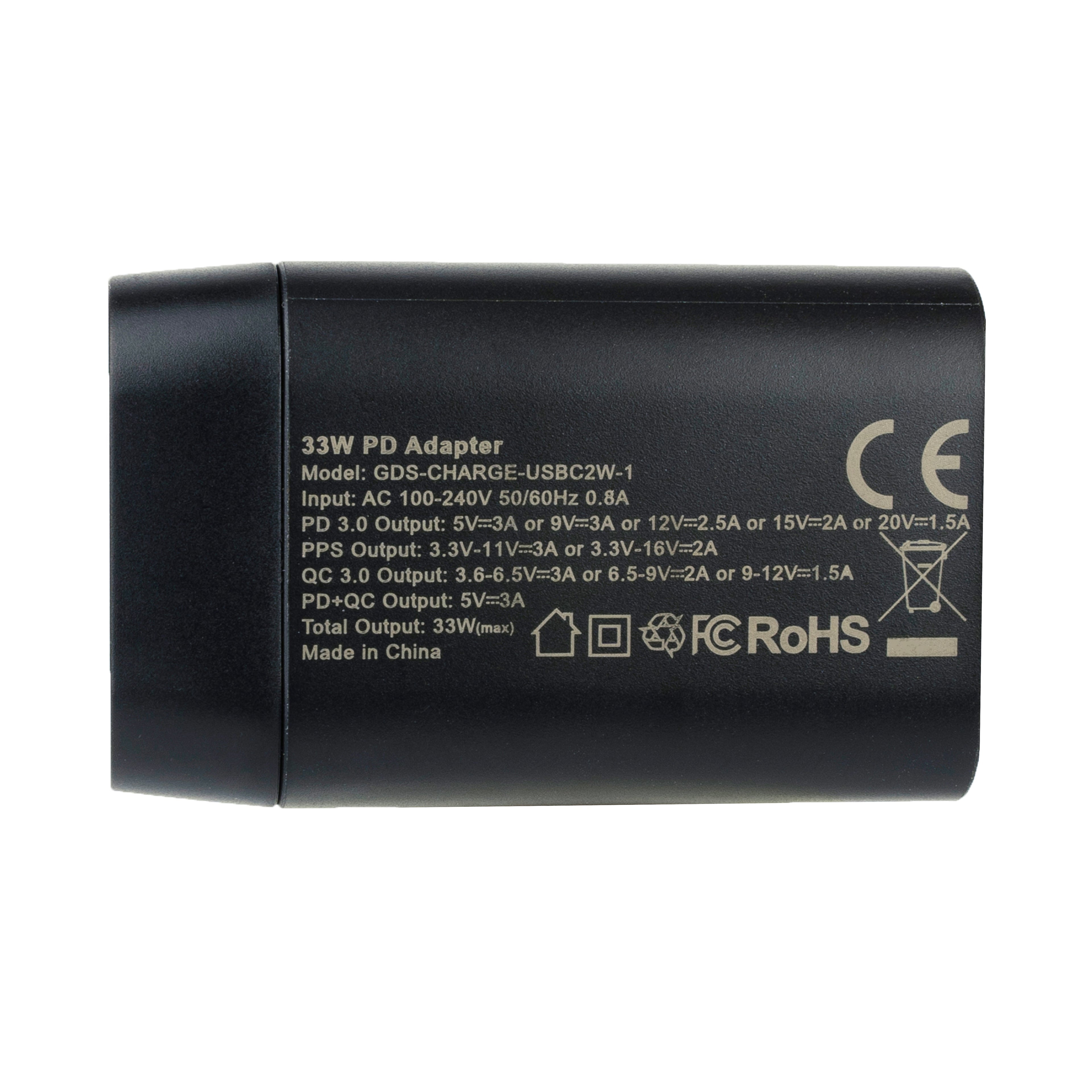 RAM-GDS-CHARGE-PPS-C2W:RAM-GDS-CHARGE-PPS-C2W_1:GDS® Type-C and Type-A 33W 2-Port Wall Charger - PD3.0 & PPS