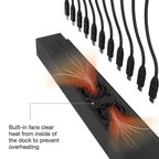 RAM-GDS-CHARGE-USBC-12:RAM-GDS-CHARGE-USBC-12_1:GDS® 12-Port 300W USB-C Power Delivery Wall Charger