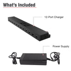 RAM-GDS-CHARGE-USBC-RJ45-12:RAM-GDS-CHARGE-USBC-RJ45-12_1:GDS® 12-Port 300W USB-C + RJ45 Power Delivery Wall Charger