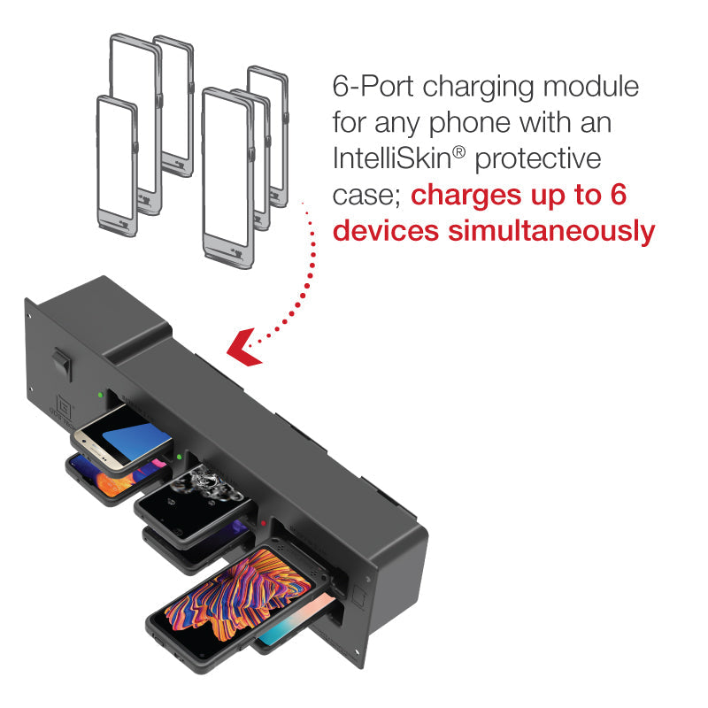 RAM-GDS-DOCK-6G10PU:RAM-GDS-DOCK-6G10PU_1:GDS® 6-Port Charging Module for IntelliSkin® Phones in Cabinets